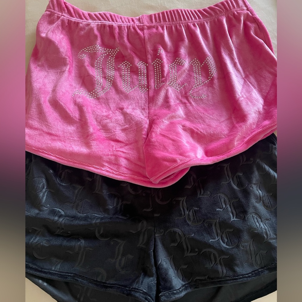 Juicy Couture Lounge Shorts - 2 Pack (Size Medium, Pink & Black)